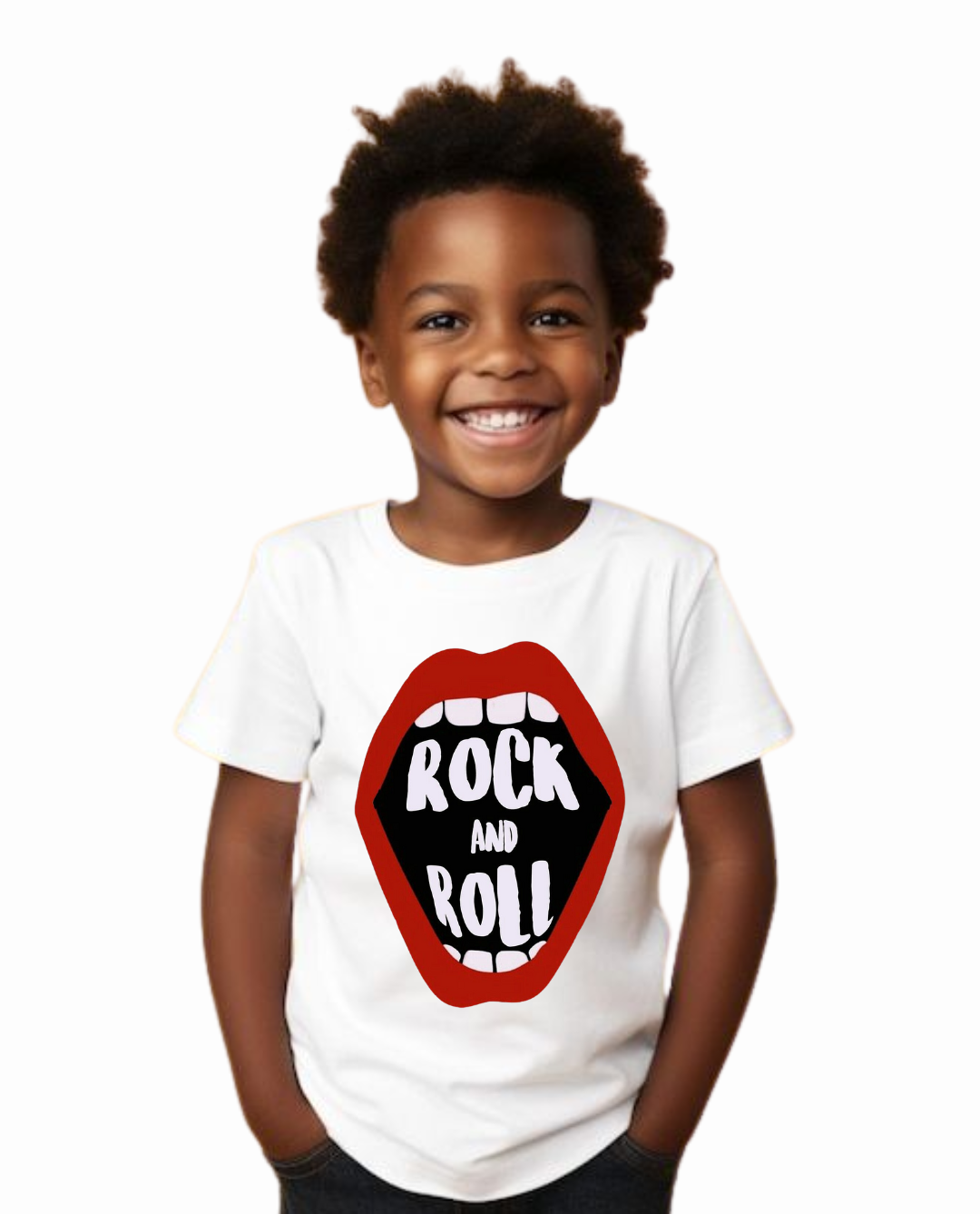 Polera Blanca Rock and Roll Niño – Rock Kids