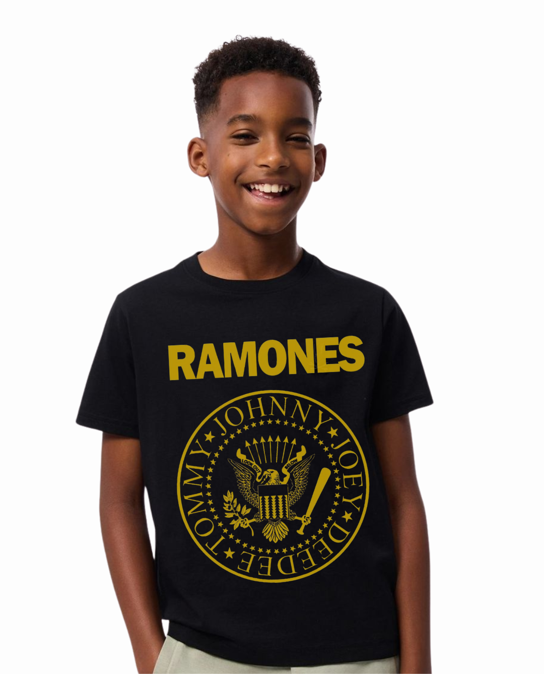 Polera Negra Ramones Niño – Rock Kids